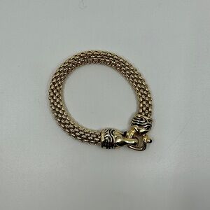 Gold Chain Bracelet with Animal Head Magnetic Clasps